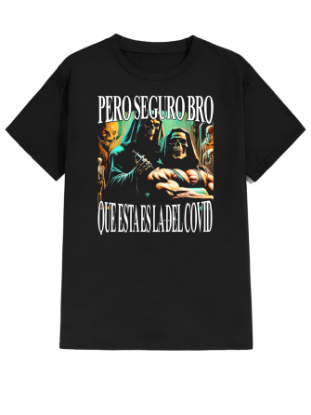 Imagen de Playera manga corta 100% algodón calacas chidas gym "Estas seguro bro"