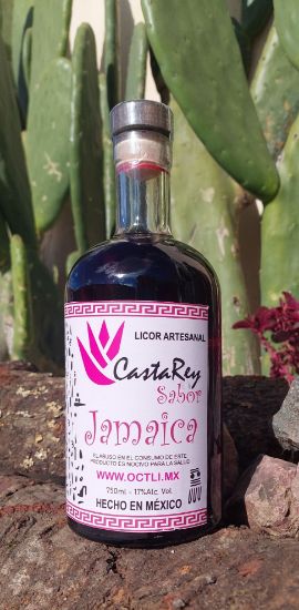 Imagen de  Licor Artesanal CastaRey Sabor Flor de Jamaica 