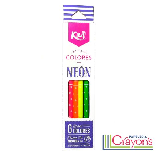 Imagen de Colores Kiut Neon 6 piezas
