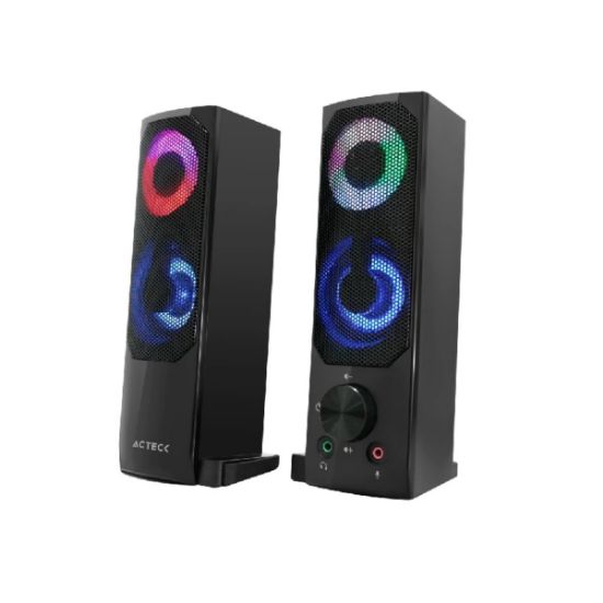 Imagen de Acteck Bocinas Elant Brick, Alámbrico, 3W RMS, 3.5mm, Negro