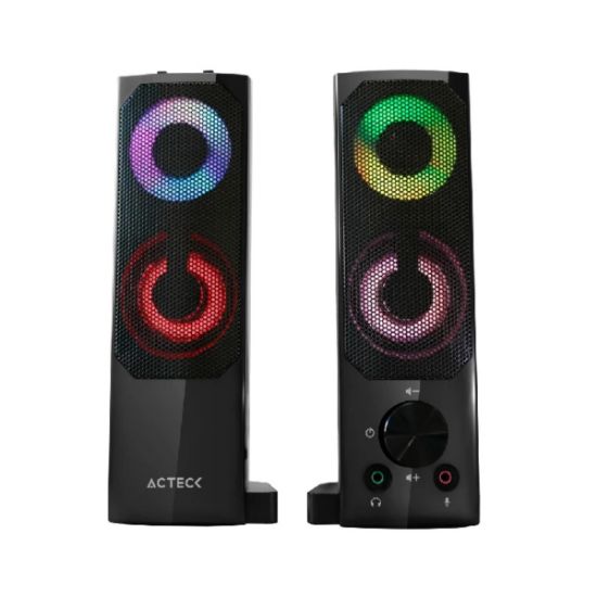 Imagen de Acteck Bocinas Elant Brick, Alámbrico, 3W RMS, 3.5mm, Negro