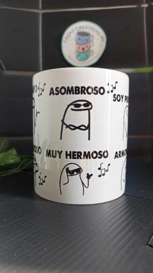Imagen de Taza Personalizada Guapo Poderoso Meme Flork