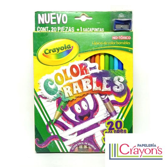 Imagen de Colores Crayola Borrales 20 piezas