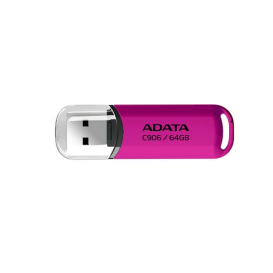 Imagen de Memoria USB Adata C906, 64GB, USB 2.0, Rosa