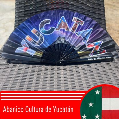 Imagen de Mr. Banderas - Abanico de Mano Cultura de Yucatán 34cm
