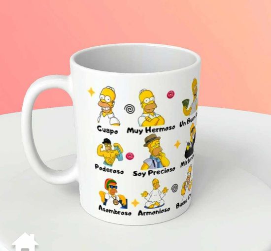 Imagen de Taza simpons personalizada guapo armonioso