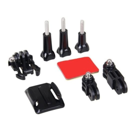 Imagen de Kit Adaptador Cámara Base Pegatina Bici Moto montaje lateral adhesivo curvo casco GoPro accesorios
