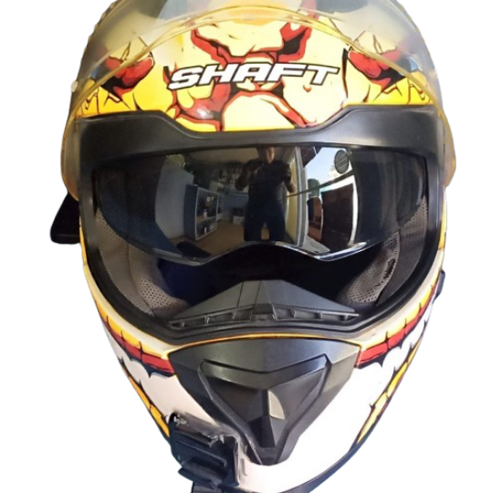 Imagen de Casco Shaft integral Fantastic con gafas UV mica trasparente mica anti empañamiento pinlock soporte