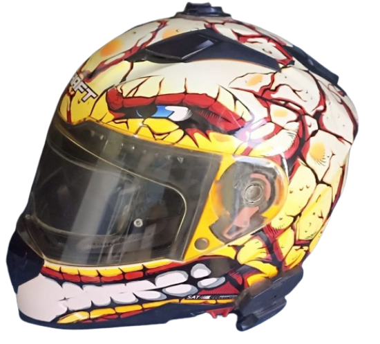 Imagen de Casco Shaft integral Fantastic con gafas UV mica trasparente mica anti empañamiento pinlock soporte