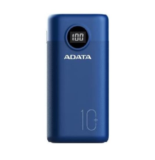 Imagen de BATERIA DE RESPALDO POWER BANK ADATA P10000QCD 10000MAH 2 USB A 1 USB C INDICADOR DE CARGA AZUL