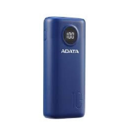 Imagen de BATERIA DE RESPALDO POWER BANK ADATA P10000QCD 10000MAH 2 USB A 1 USB C INDICADOR DE CARGA AZUL
