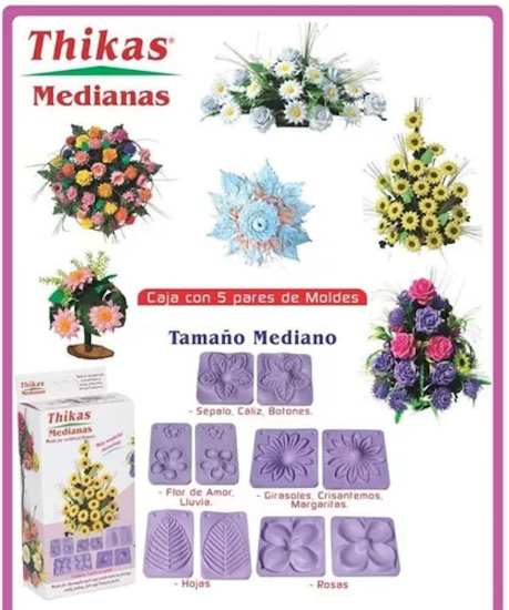 Imagen de Moldes Para Flores De Foamy Medianas Con 5 Pares De Moldes