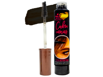 Imagen de Cubre Canas Con Cepillo Instantáneo En Gel NEGRO Mia Terra Cosmetics