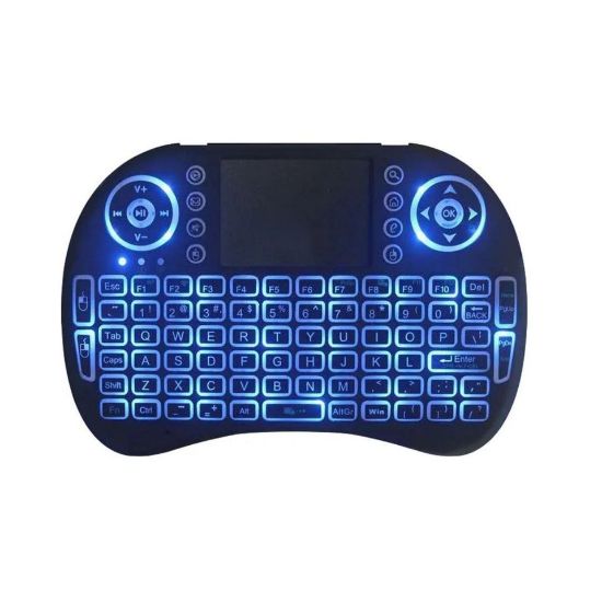 Imagen de Mini Teclado Pc Inalambrico Bluetooth Touchpad Iluminado gamer consola tv box smart tv pantalla led
