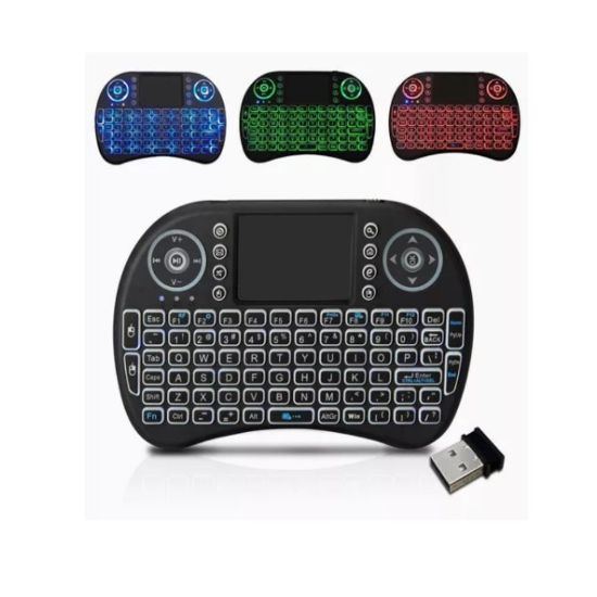 Imagen de Mini Teclado Pc Inalambrico Bluetooth Touchpad Iluminado gamer consola tv box smart tv pantalla led