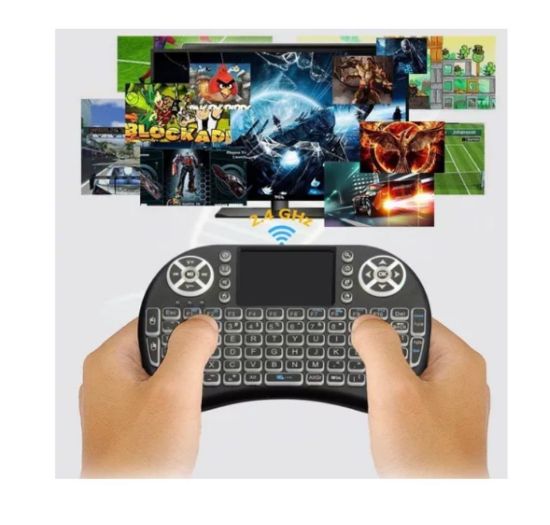 Imagen de Mini Teclado Pc Inalambrico Bluetooth Touchpad Iluminado gamer consola tv box smart tv pantalla led