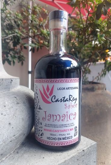Imagen de  Licor Artesanal CastaRey Sabor Flor de Jamaica 