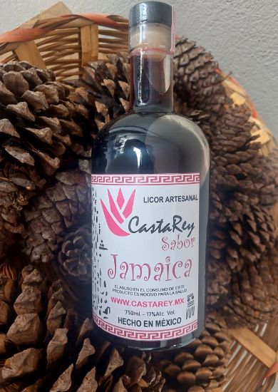 Imagen de  Licor Artesanal CastaRey Sabor Flor de Jamaica 