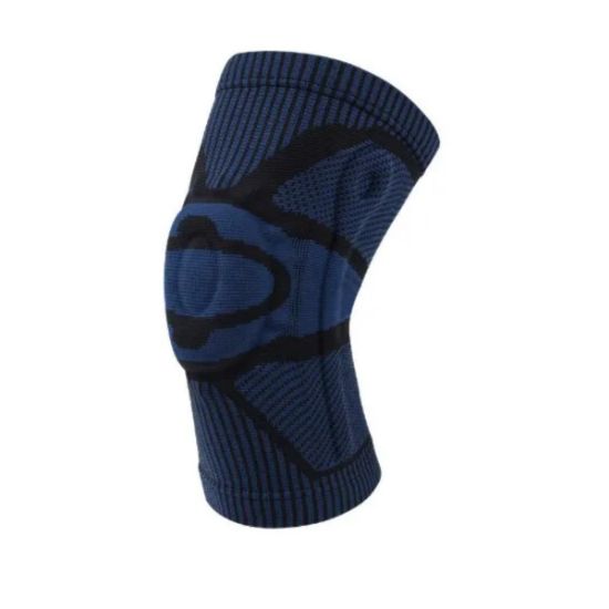 Imagen de Rodillera deportiva M azul negro profesional almohadilla TPE soporte elástico antideslizante