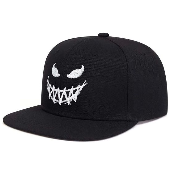 Imagen de Gorra fantasma blanco táctico negro bordado deporte casuales ajustables sombrero solar protección