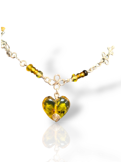 Imagen de Mayahuel Collar corazón Ámbar