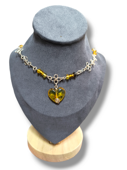 Imagen de Mayahuel Collar corazón Ámbar