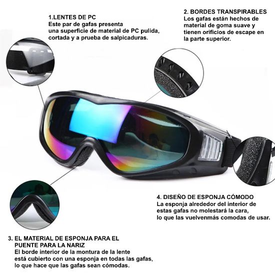 Imagen de Gafas polarizadas deportivas de ciclismo protectoras de UV,  antideslumbrantes, a prueba de viento y polvo.