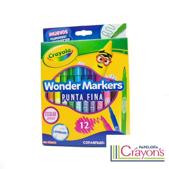 Imagen de Plumones Crayola Wonder Markers 12