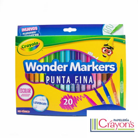 Imagen de Plumones Crayola Wonder Markers 20 Piezas