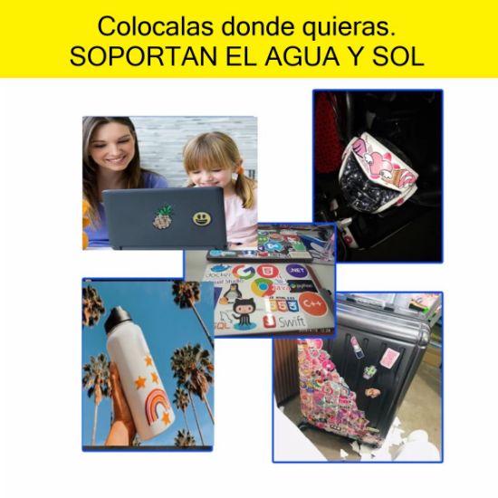 Imagen de 20 Pegatinas Anime variado randóm cosmos metálico ordenador portátil moto calcomanías impermeables