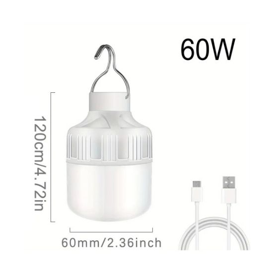 Imagen de Bombilla LED recargable USB Luz Portátil acampar iluminación emergencia luces linterna aire libre