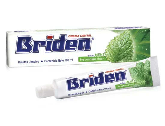 Imagen de 25 Briden Grande 100 Ml Crema Dental Sin Flúor Sabor Menta