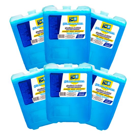 Imagen de Gel Refrigerante Ice Brick 300 Ml Paquete De 6 Piezas
