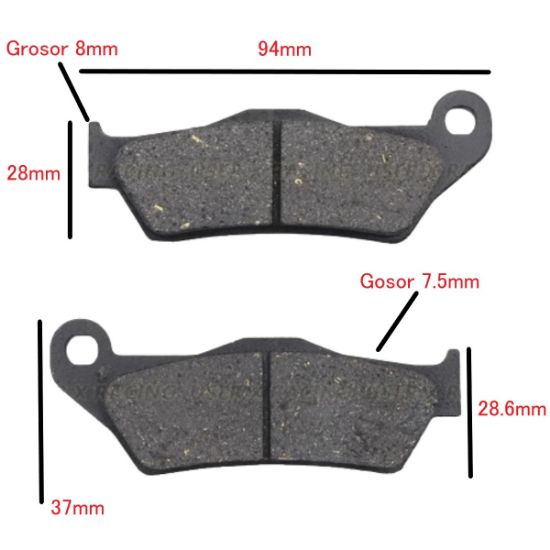 Imagen de Balata Pastilla de freno de disco motocicleta delanteras dominar 400 ns 200 bajaj pulsar AS RS
