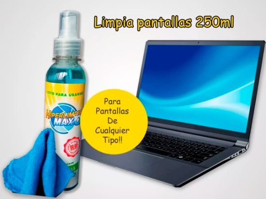 Imagen de Paquete 6 Limpiadores De Pantallas Hiperlimpio Max Q 250ml