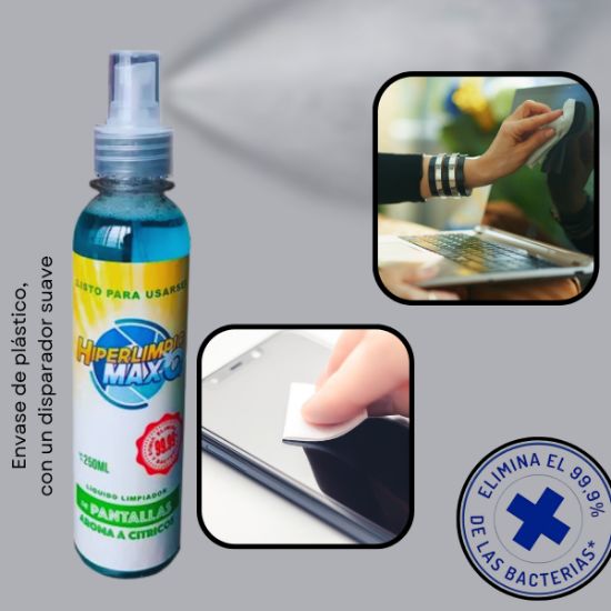 Imagen de Paquete 6 Limpiadores De Pantallas Hiperlimpio Max Q 250ml