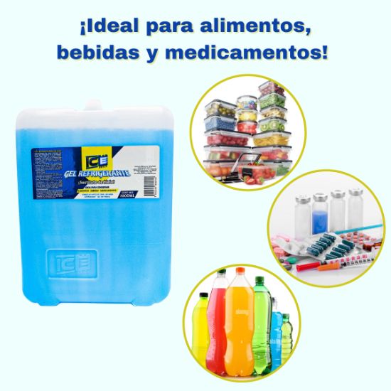Imagen de Gel Refrigerante Ice Brick 1000 Ml Paquete De 4 Piezas