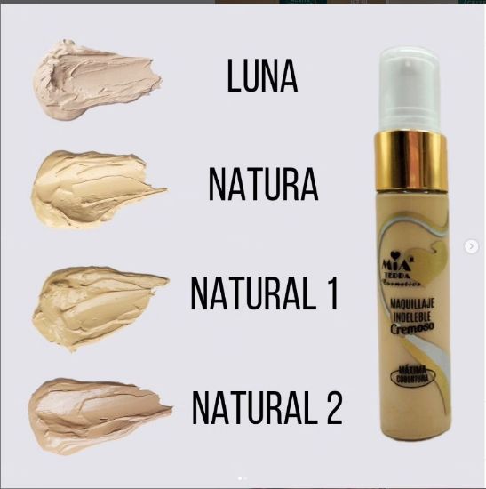 Imagen de Maquillaje Facial Cremoso Indeleble Acabado Mate Mia Terra Cosmetics