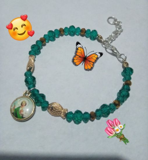 Imagen de PULSERAS CRISTAL SAN BENITO Y SAN JUDAS