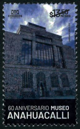 Imagen de Timbre postal: 60 Aniversario del Museo Anahuacalli