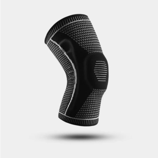 Imagen de Rodillera deportiva M negro blanco profesional almohadilla TPE soporte elástico antideslizante gel