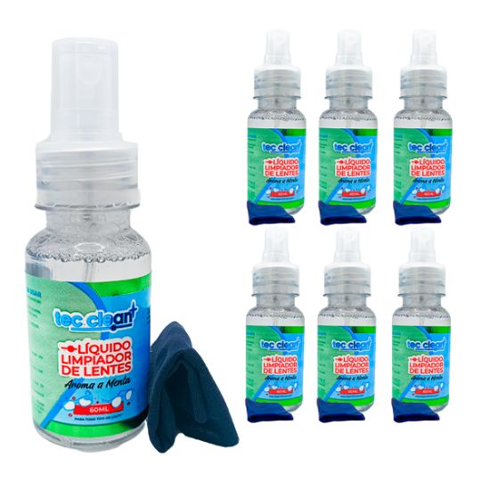 Imagen de Paquete 6 Limpia Lentes y Pantalla Celular Tec Clean 60ml