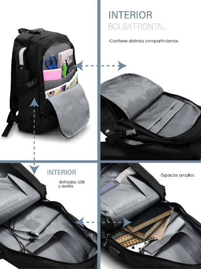 Imagen de Mochila Escolar y Oficina con compartimento para laptop.