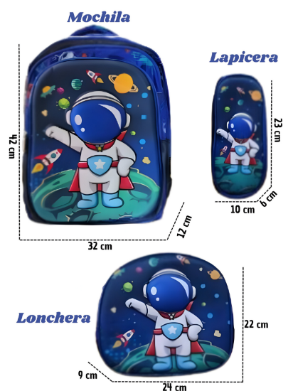 Imagen de Mochilas Infantiles 3D con carrito