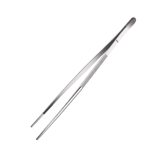 Imagen de 5 Pinzas De Precision Rectas Para Chef Acero Inoxidable 25 cm