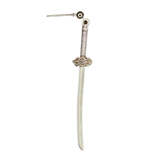 Imagen de 1 Espada Larga Sable M1 55x 20 mm C.Plata en Arete Alta Durabilidad  CUPF&=