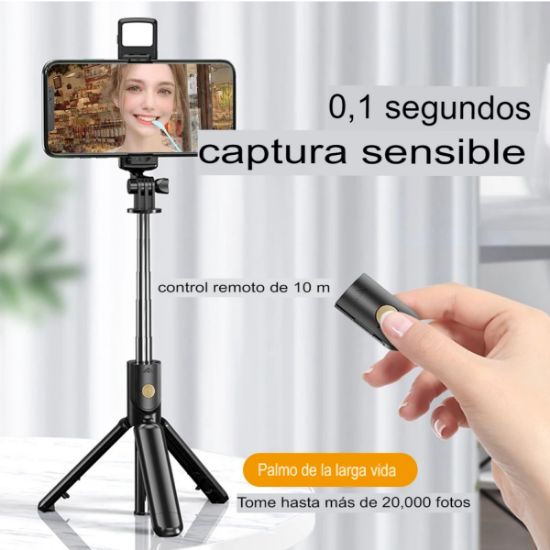Imagen de Bastón Palo Selfie inalámbrico cámara deportiva soporte trípode Bluetooth extensible iPhone Cel
