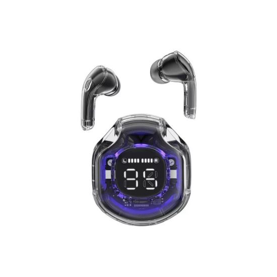 Imagen de Audífonos negro auriculares inalámbricos TWS Bluetooth deportivos juegos reducción de ruido táctil