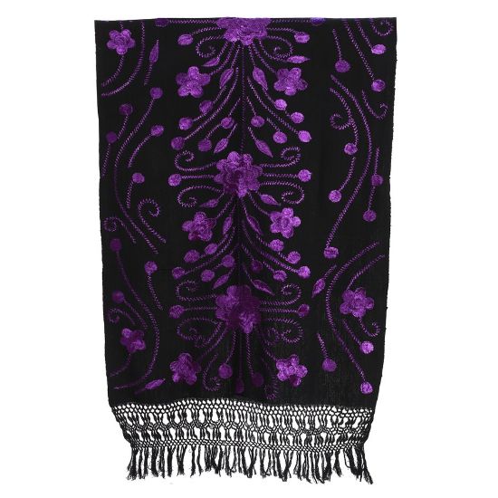 Imagen de Rebozo de floreado morado