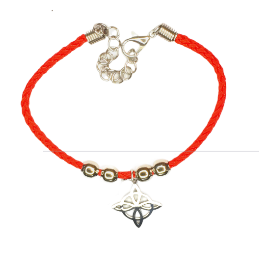 Imagen de Nudo de Bruja TP Acero Curado Uso Rudo en Pulsera Roja Borlas Acero AJUSTABLE Dije Curado e Intensionado LOPI/$